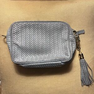 Elie Beaumont Leather Tassel Woven Bag Purse Shell